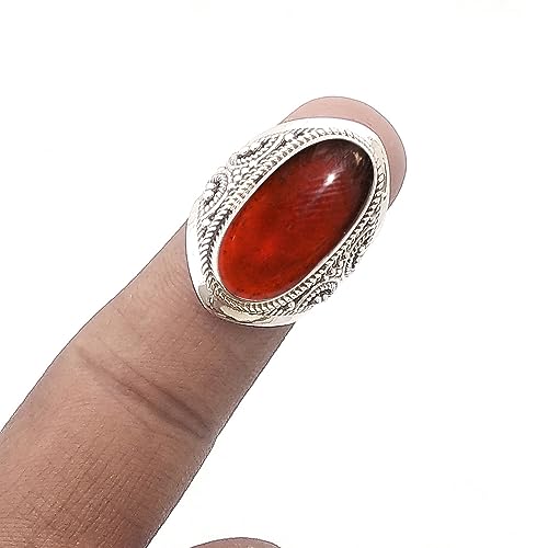 Solid 925 Sterling Silver Rings for Women & Girls, Sterling Silver Gemstone Ring Cocktail Mothers Day Gift, Bridesmaid Gift, Handmade Jewelry