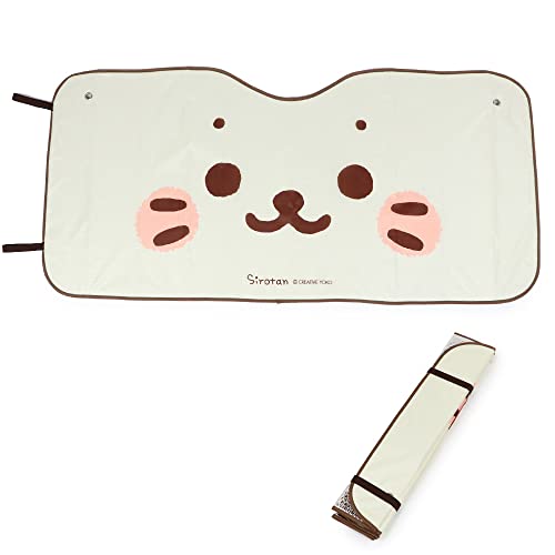 しろたん カーサンシェード 顔ぼん 130×60cm(小型車 軽自動車対応) マザーガーデン 777-25156