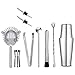 9PCS Boston Shaker Professioneller Stahl Barkeeper Weinbecher Cocktail Mixer Martini Cocktail Shaker Bar Set
