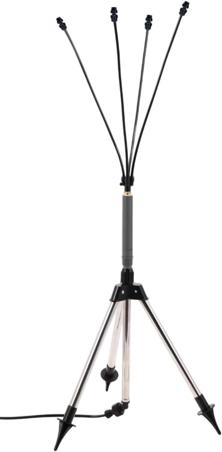 Standing Misting for Outside Garden Height Adjustable Stand for Cooling Outdoor Portable Water Portable Standing Misting with Tripod