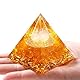 XIANNVXI Citrin Pyramide Edelsteine Große Citrin Stein Kristall Natürliche Heilkristalle Gelber Pyramiden Reiki Esoterik Geschenke 2.4