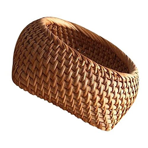 Panier de rangement en rotin ovale pour vos fruits et collations de table