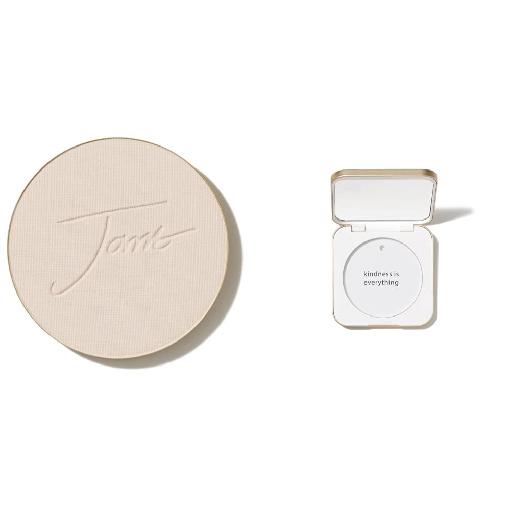jane iredale PurePressed Base Mineral Foundation Refillable Compact Set| Semi Matte Pressed Powder with SPF | Talc Free, Vegan, Cruelty-Free