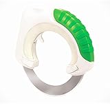 Circular Rolling Knife by ULee - Creative Ergonomic Design to Protect Your Wrist - Multiple Use for Cutting Meat, Vegetables and Pizza - Bonus Finger Protector
