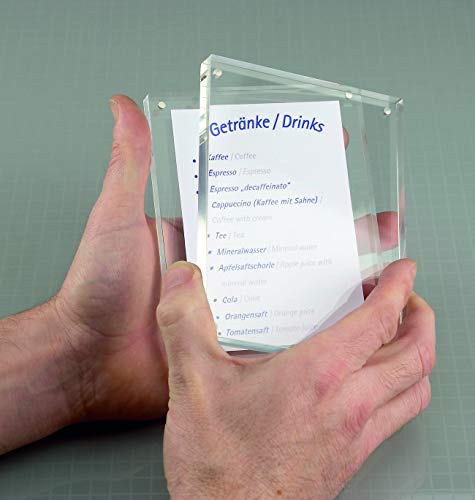 Cadre photo acrylique transparent MAUL pour exposition de table
