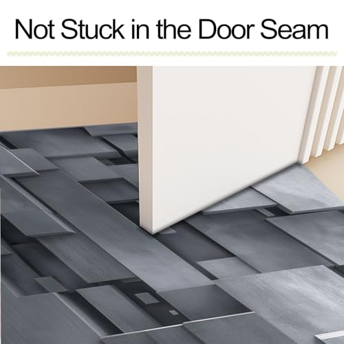 Tapis illusion visuelle 3D paillasson géométrique industriel 90x150 - 5