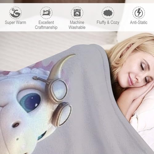 Couverture flannel ptérosaure plaid chaud durable jeté de lit confortable - 6