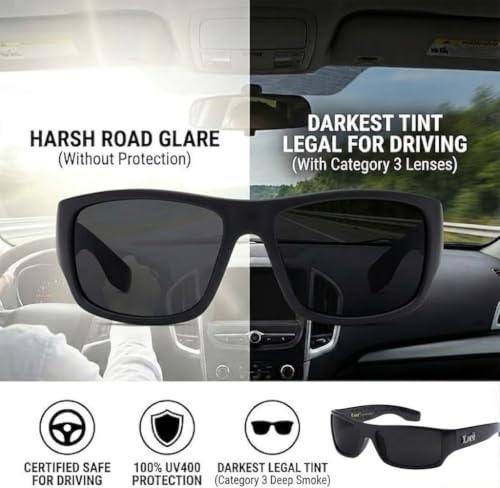Image of Locs Mad Dog Hardcore Gangster Cholo Narrow Rectangular Sunglasses