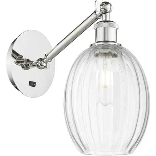 Innovations Lighting 317-1W-PN-G459-6CL Preston - 1 Light Bulb Shade Adjustable Wall Sconce-10.75 Inch Tall and 6.25 Inch Wide