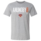 500 LEVEL OG Anunoby New York Knicks Shirt - OG Anunoby New York Knicks Elite WHT (Heather Gray, Medium)