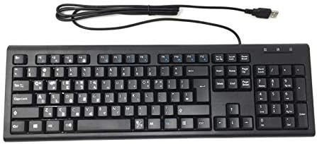 Solidtek Bilingual Korean English Black USB Wired Computer Keyboard