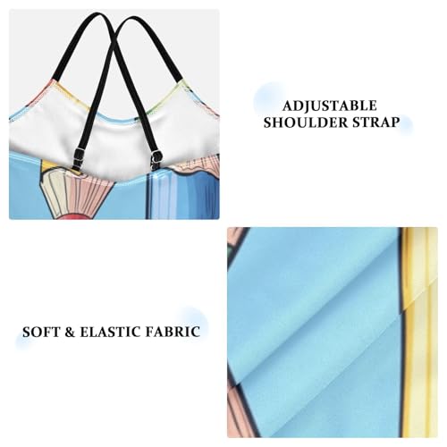 ZZKKO Colored Pencils Girls Swimsuit One Piece Bathing Suit for Baby Girls' Swimwear 3-10T3