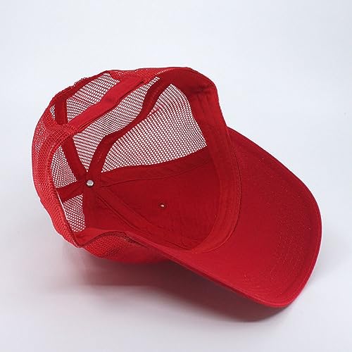 Image of The Vintage Year Washed Cotton Unstructured Soft Mesh Adjustable Trucker Baseball Cap