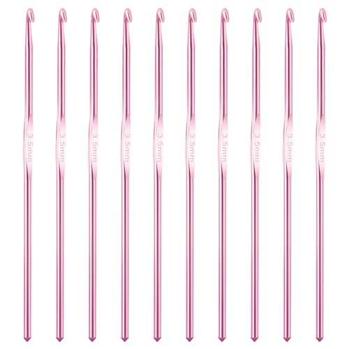 10Pcs 3.5mm Crochet Hook, Aluminum Knitting...