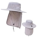 UV 50+ Sun Protection Hat for Men & Women, Wide Brim Bucket Hat for Outdoor Sport & Works Fishing Ha