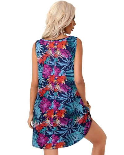 Image of elescat Womens Swimsuit Cover Up Summer Sleeveless T Shirt Beach Dress Tank Bikini Coverups 2026