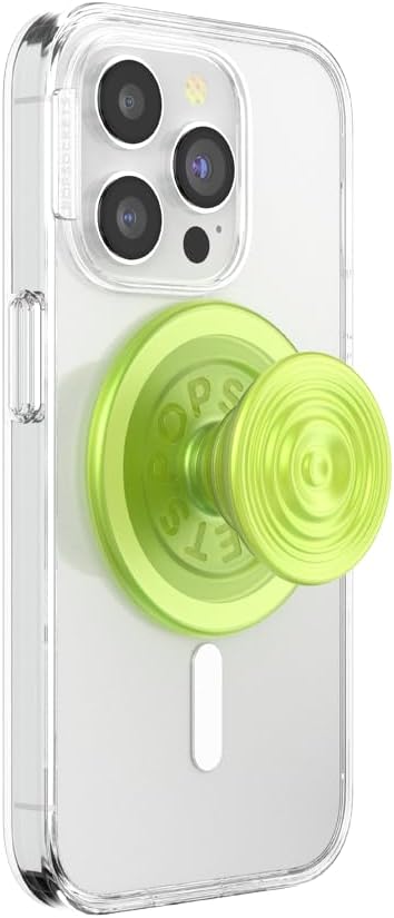 PopGrip for MagSafe - Stand and Grip for Mobile Phones and Cases with an Interchangeable Top - Ripple Irdscnt Absinthe