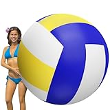 GOSR 60 Inch Giant Inflatable Beach Volleyball Balls Large PVC Jumbo Beach Sports Balls Toys for Outdoor Activity Party Favors