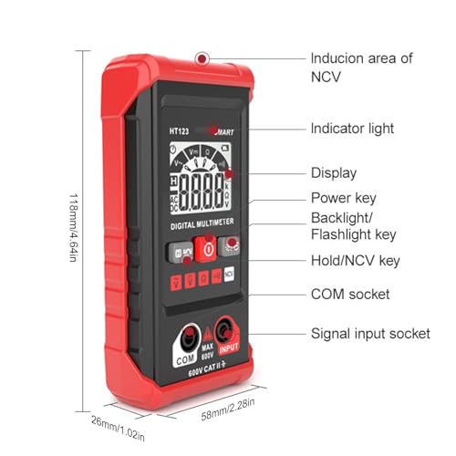 Voltmètre AC portable haute précision avec écran digital 2000 counts - 2