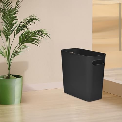 Caneca rectangular pequeña de plástico negro 1.8 gal miniatura 6
