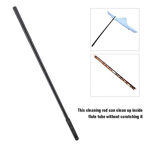 Vbest Life Black Abs Flute Cleaning Stick, Plastic Flute Cleaning Rod Flute Cleaning Sticks Rod Woodwind Instruments Flute Sticks(Long) #TOP5