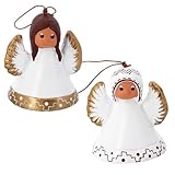 SHALOM - Par de ángeles con campana. Altura 8 cm