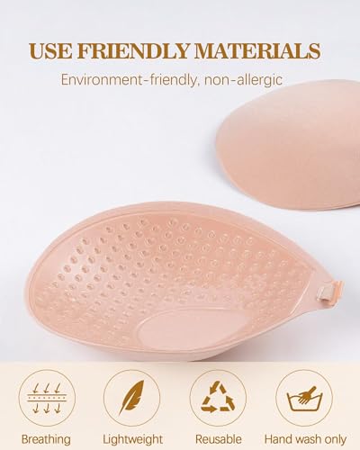 Sticky Bras Push Up - 4 Pairs Adhesive Invisible Silicone Bra Backless Strapless Bra for Women with Nipple Covers3