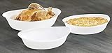 Luminarc Baking Dish Set Fine White Porcelain- Set of 3 Oval Shape | European Made | Extra Light and Resistant Oven Cookware