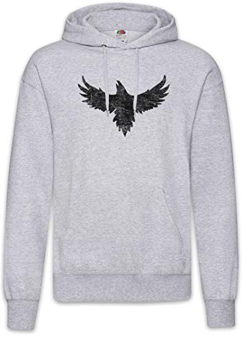 Sweats à capuche homme Crow Silhouette Urban Backwoods sweat-shirt noir imprimé
