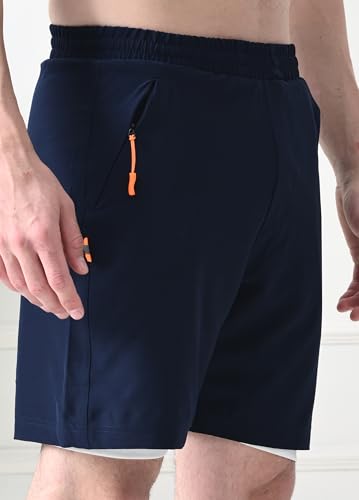 Image of Flapfit Men's 2 in 1 Quick Dry Shorts || Gym Shorts for Men Workout || Running Shorts for Men || Sports Shorts for Man