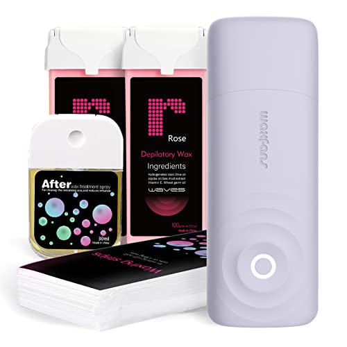 Waxfans,Wax Roller Kit,Wax Warmer for Hair Removal,Waxing Kit for Women