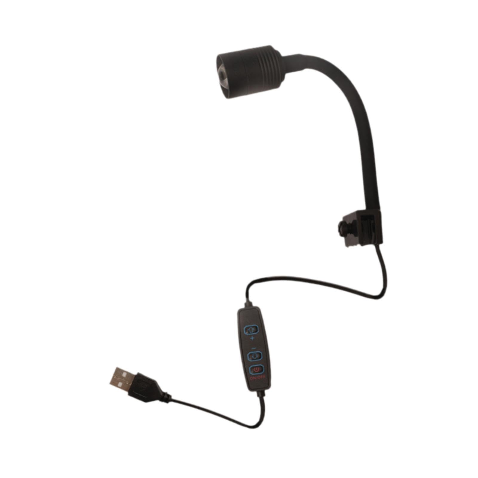 HOIXZCS Mini LED Fish Tank Light Featuring Clip On Function Adjustable Angle USB Powered Aquatic Illumination Made Easy and Efficient Aquarium Landscape Light, Warm Yellow, 16.4x2.4cm