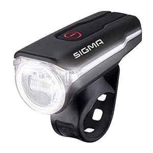 SIGMA SPORT Fahrradbeleuchtung AURA 60 USB, 60 LUX, Frontlicht, StVZO zugelassen, wasserdicht, USB wiederaufladbar, 3 Leuchtmodi