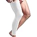 N’joy Compression Leg Sleeves – 1 Pair Outdoor Basketball MAKLULU Full Length Leg Sleeves for Men, Women, Youth (White-3XL)