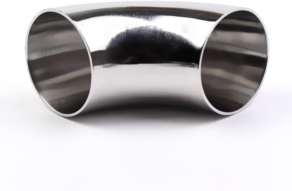 Hose Pipe Connector,Butt Weld Elbow 90 Degree, Sus 304 Stainless Sanitary Pipe Fitting Homebrew/Od 45Mm