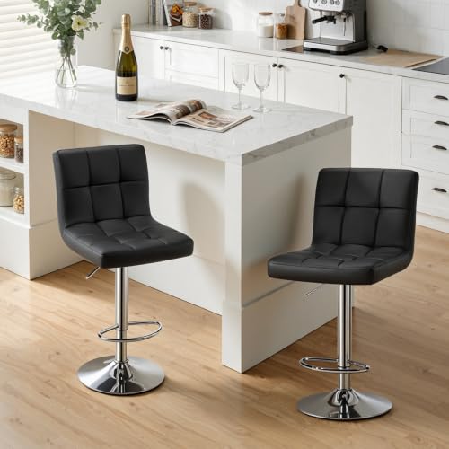 Image of OLIXIS Bar Stools Set of 2, 24 inch Counter Height Bar Chairs for Kitchen