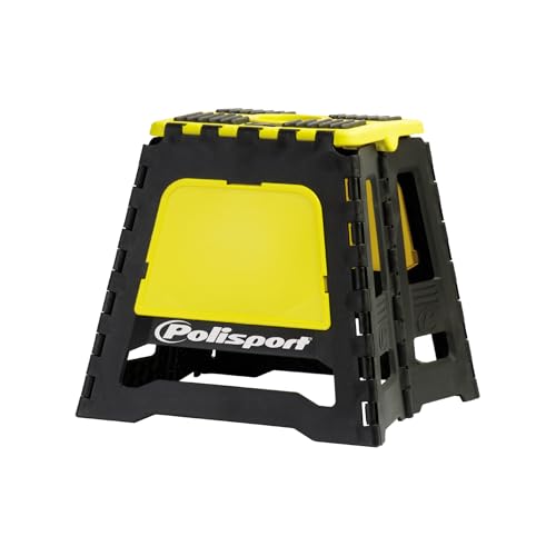 Polisport Off Road 8981500001 Caballete Plegable para Moto – Ligero, Motocross, Caballete Moto, Off-Road, Compacto, Portátil, 250 Kg, Podio Oficial FIM, Caballete Moto, Amarillo