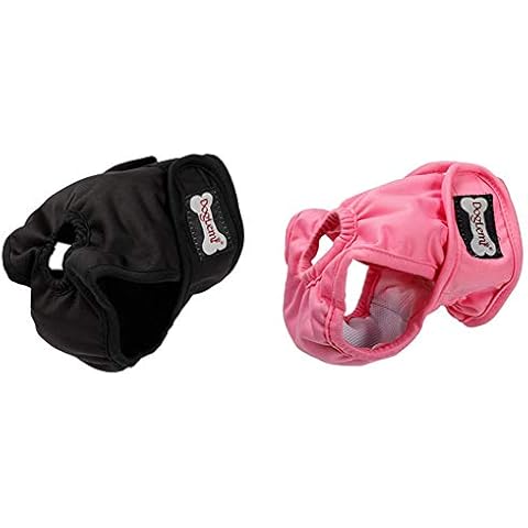 Oyccen 2 Pack Female Dog Physiological Pants Menstrual Hygiene Underwear Diapers Pet Sanitary Briefs Panties for Small Medium and Large Dogs Cover