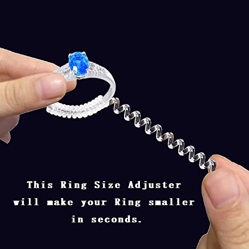Ring Size Adjuster Jewelry Tightener Resizer Loose Rings Invisible Transparent For Loose Rings Clear Plastic Wide Thin Band Resizing Ring 4 Pack Mandrel For Making Jewelry Guard #TOP2