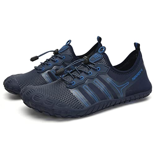 SEIJY Zapatos Deportivos for Hombres Zapatos de Agua de Secado rápido al Aire Libre Mujeres livianas Transpirables Zapatos de Playa Descalzos for Arriba (Color : Blue, Size : 47)
