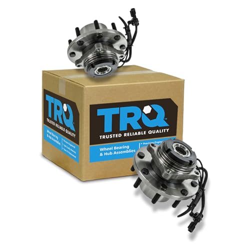 Image of TRQ 2 Piece Front Rear Wheel Bearing & Hub Assembly Set Compatible with 1999-2004 Ford F-350 /F-450 /F-550 Super Duty