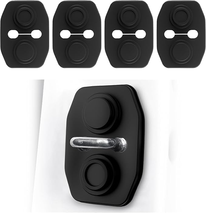 4Pcs Car Door Lock Latch Protector for Mini Countryman (U25) 2023-2026, Silicone Lock Accessories, Noise Reduction and Shock Absorption, for Car Accessories