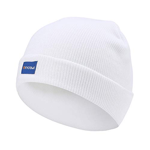 AYKRM Bonnet Orange Jaune Multicolore (51-61CM, Blanc) Cover