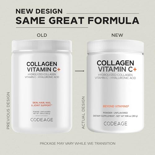 Codeage Collagen Peptides + Vitamin C 9.98oz Unflavored — view 3