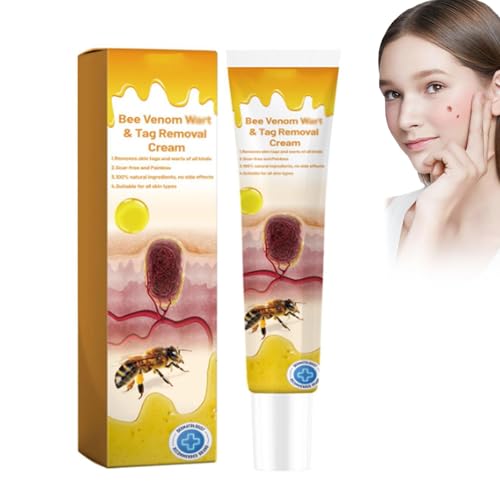 Bienengiftwarzen - und Etikettenentferner,Wree Bienengift Warzen & Tag Entfernung Creme,Sichere Und Sanfte Formel für Alle Hauttypen (1)