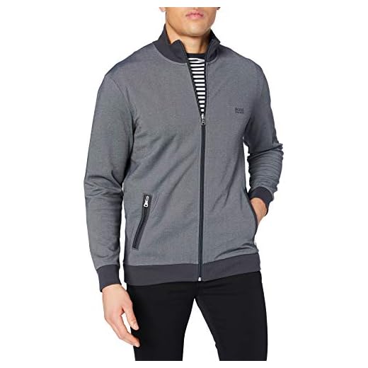 BOSS Herr tracksuit jacka hoodie, Mörkblå407, S