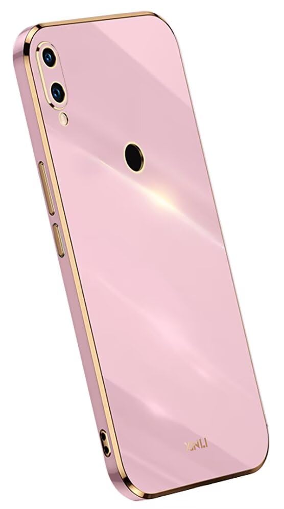 Topme Funda de Silicona para Huawei P Smart 2019 / Honor 10 Lite (6.21' Inches), [ Carcasa Case de Teléfono Estilo Borde Dorado] - Violeta