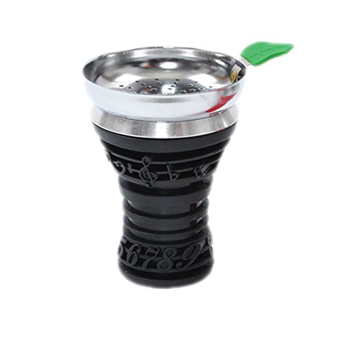 Hookah Silicone Bowl Charcoal Holder for Molasses, Babilon® Premium Music Head Charcoal Burner Chicha Tray Sheesha Bowl (Black)