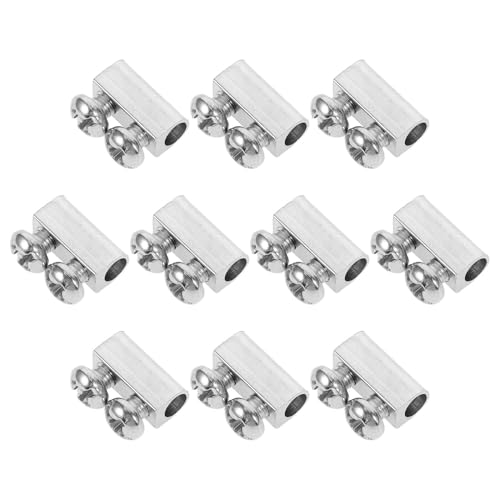 POPETPOP Lot de 30 Pinces de Serrage à Double Trou en Acier Inoxydable pour Câble de 3 MM Clips Métalliques Suspendre de Luminaires Fixation Stable et Réglable Usage Intérieur