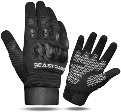 BEAST RAGE Motorradhandschuhe für Herren TouchscreenMotorrad Handschuhe Damen schützende Reithandschuhe für Motorrad Straße Radfahren Touren Offroad-Rennen Rutschfester Griff Herr